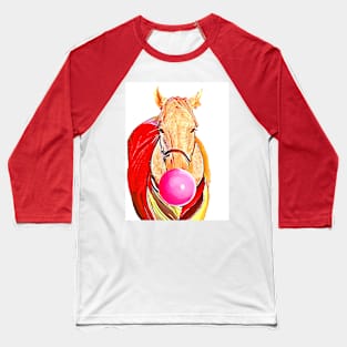 Bubblegum Horse Baseball T-Shirt